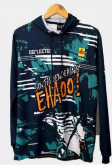 Jersey set PLN Sinjai berhoodie dengan grafis penuh